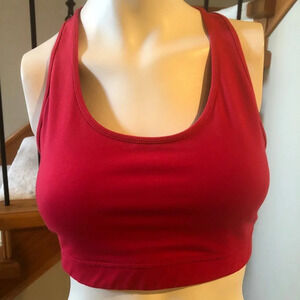 Gap Fit Activewear Racer Back Sports Top in Polyester Spandex Deep Pink Size L